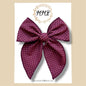 Burgundy Gold Dot Fairytale Bow