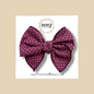Burgundy Gold Dot Fairytale Bow