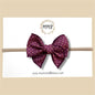 Burgundy Gold Dot Fairytale Bow