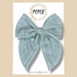 Seafoam & Silver Plaid Fairytale Bow