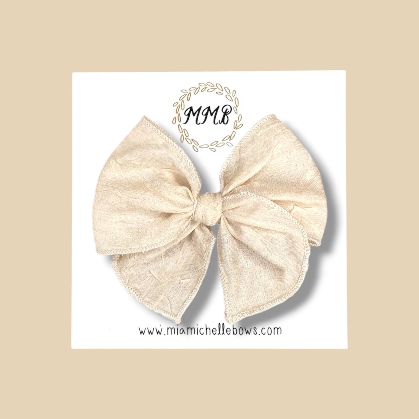 Ivory Crepe Chiffon Fairytale Bow