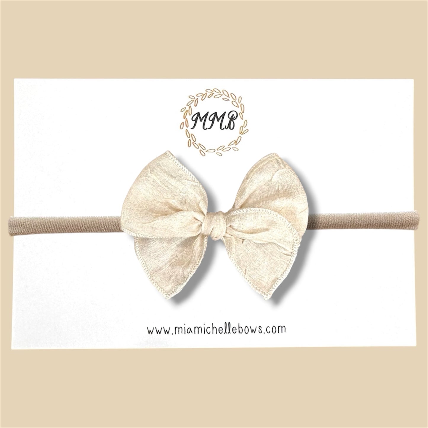 Ivory Crepe Chiffon Fairytale Bow