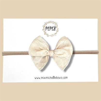 Ivory Crepe Chiffon Fairytale Bow