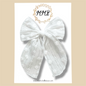 White Lace Eyelet Fairytale Bow