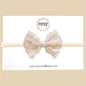 Ivory Cotton Lace Bow