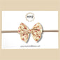 Tan Vintage Rose Fairytale Bow