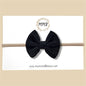 Black Corduroy Bow