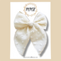 Ivory Swiss Dot Fairytale Bow