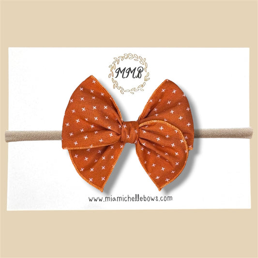 Pumpkin Cross Fairytale Bow