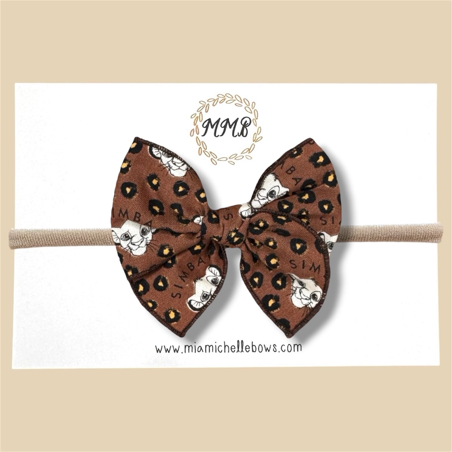 Lion King Simba Brown Fairytale Bow