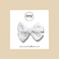 Hand-tied Eyelet Bow in White