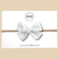 Hand-tied Eyelet Bow in White