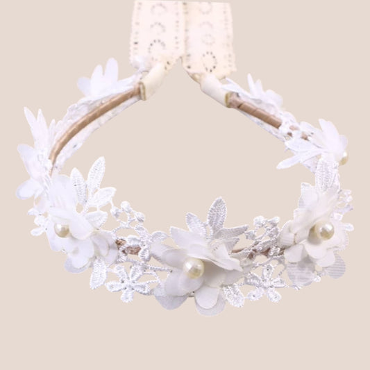 White Flower Halo Crown