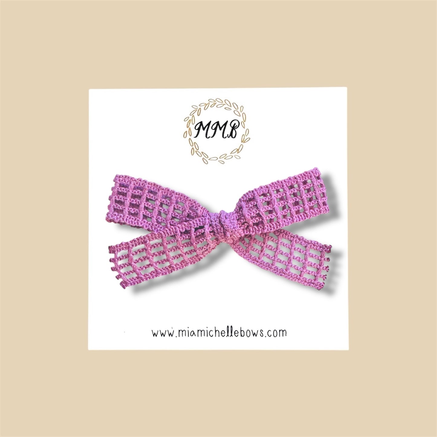 Skinny Lace Bow in Purple