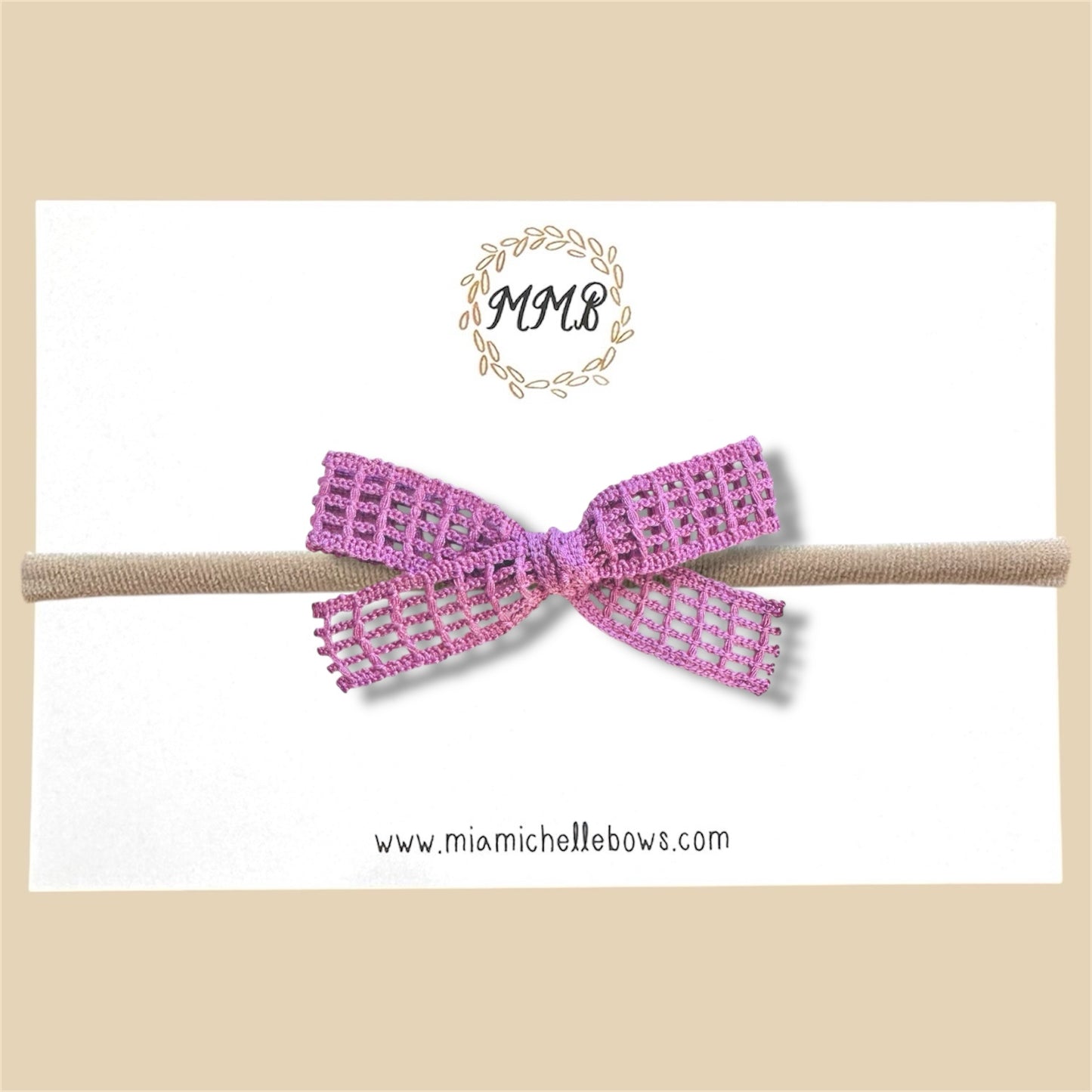 Skinny Lace Bow in Purple