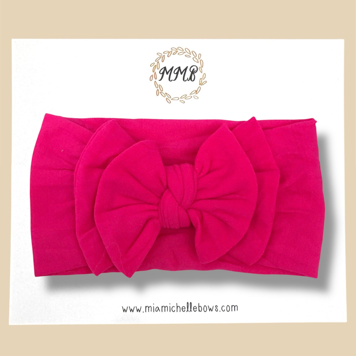 Magenta Double Layer Bow Headwrap