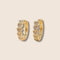 CZ Heart Huggie Hoops