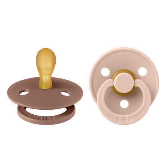 Bibs Colour Pacifier Symmetrical 2 Pack- Woodchuck/Blush