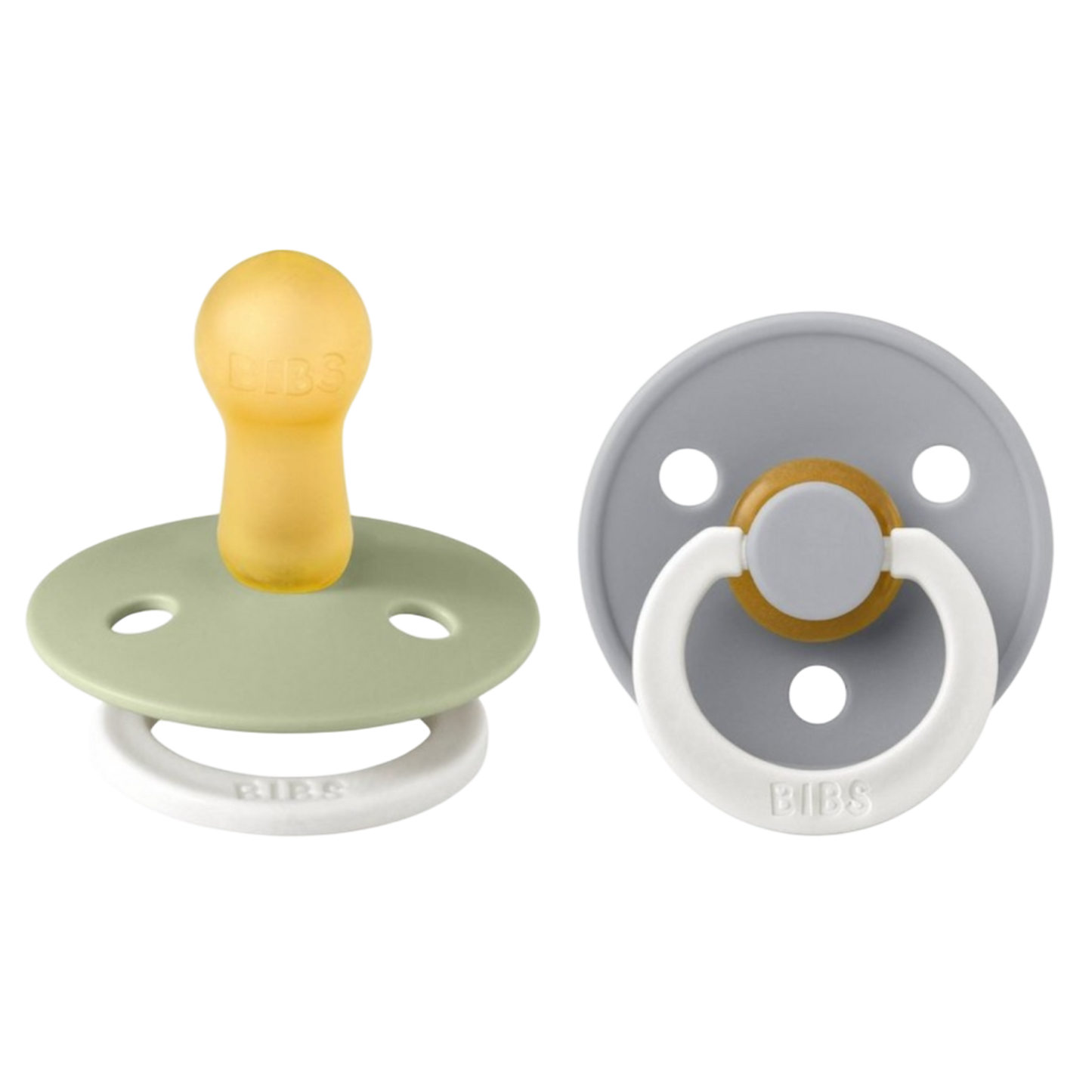 Bibs Colour Glow Pacifier 2 Pack- Sage Glow/ Cloud Glow