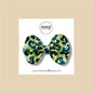 Green Leopard Glitter Bow