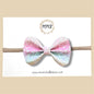 Pastel Ombré Rainbow Glitter Bow