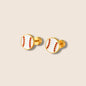 Gold Baseball Screw Back Studs