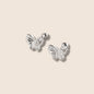 Silver Butterfly Screw Back Studs