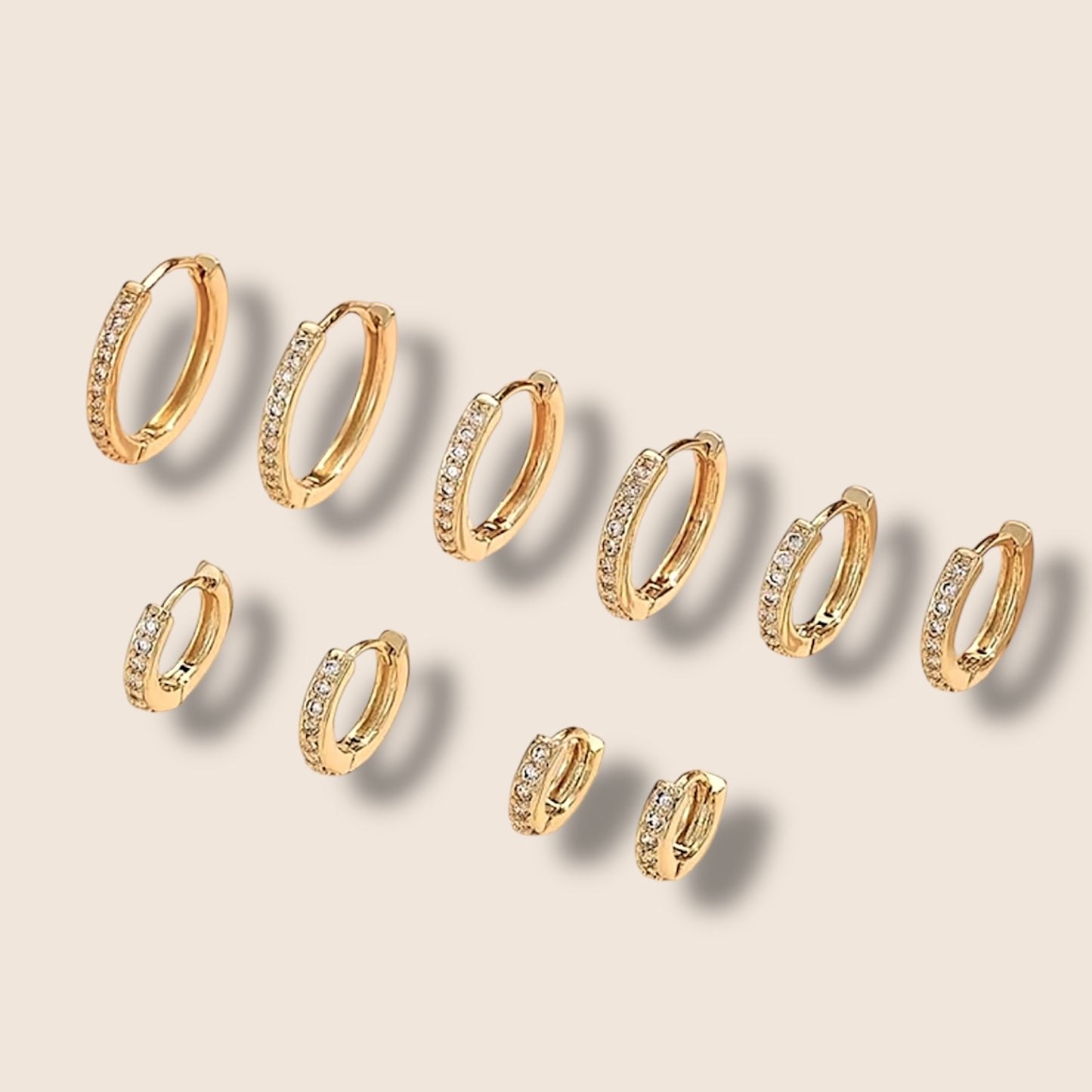 Gold CZ Hoops