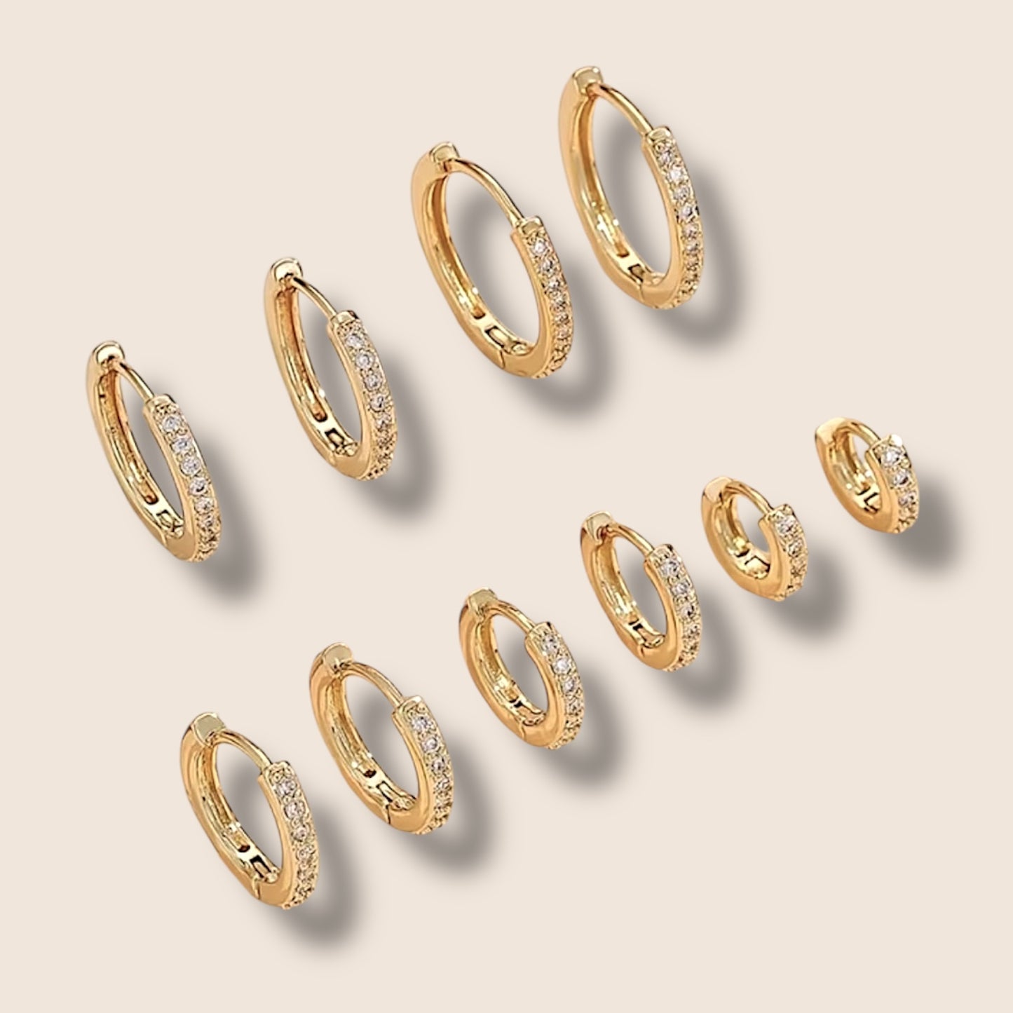 Gold CZ Hoops