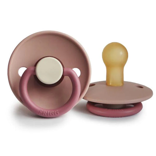 Peony Colorblock Natural Rubber FRIGG Pacifier 2 pack