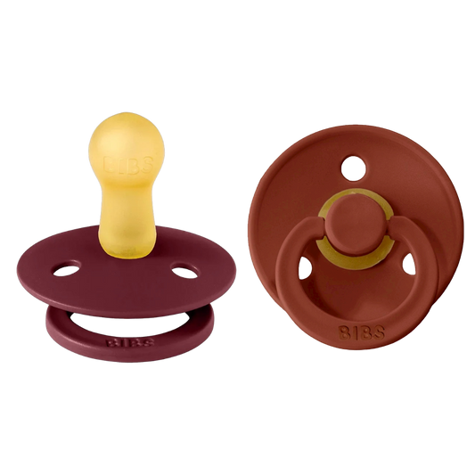 Bibs Colour Pacifier 2 Pack—Rust & Elderberry