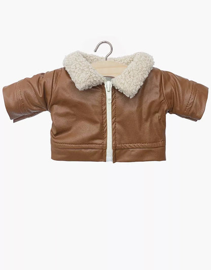 Doll—Minikane Faux Leather Bomber Jacket