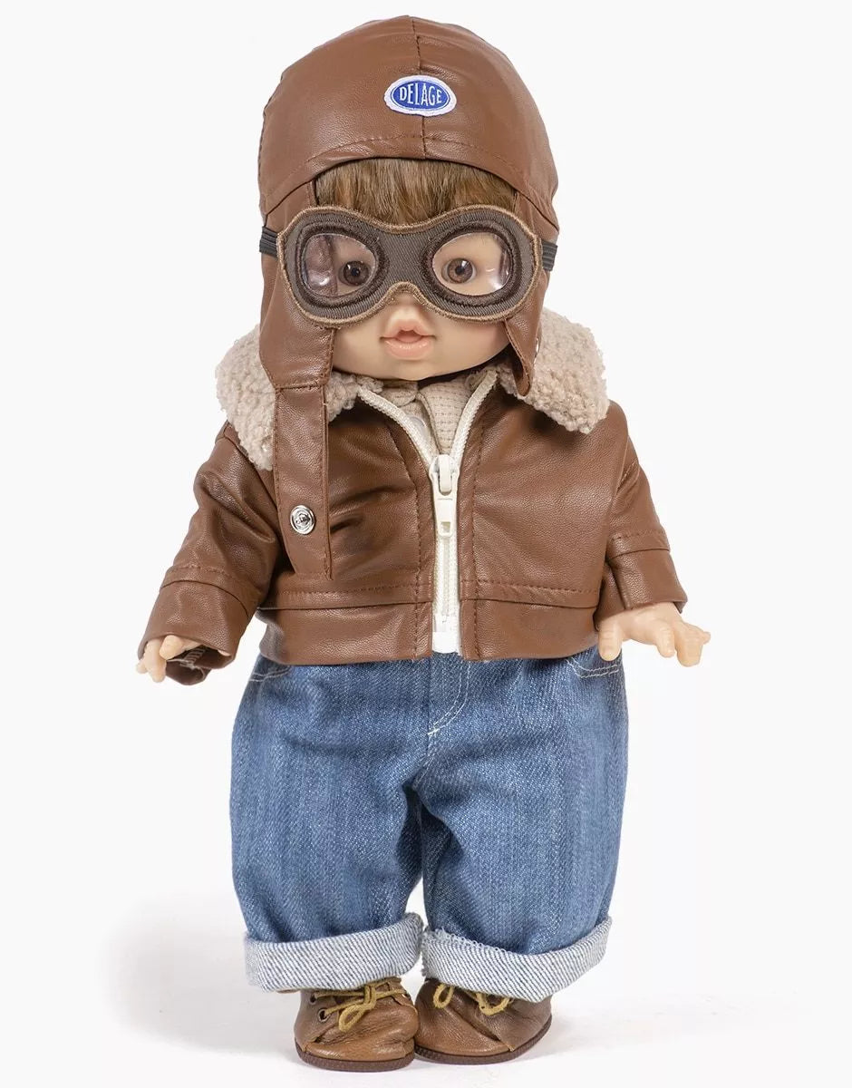 Doll—Minikane Faux Leather Bomber Jacket