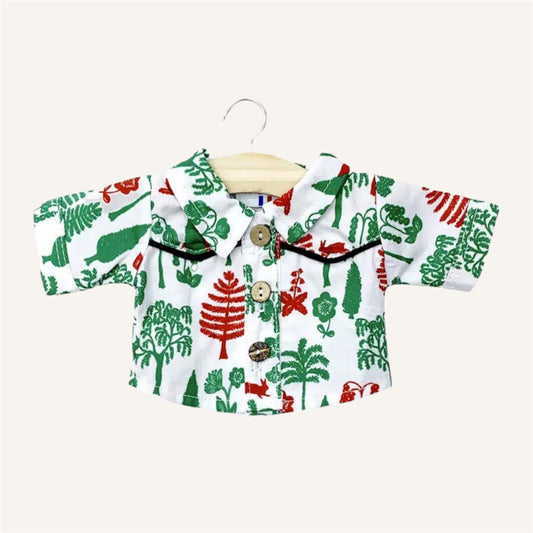 Doll—Minikane Western Trees Button Down Shirt