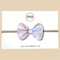 Light Pink Iridescent Vegan Leather Bow