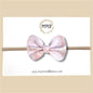 Light Pink Fur Vegan Leather Bow