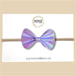 Purple Iridescent Vegan Leather Bow