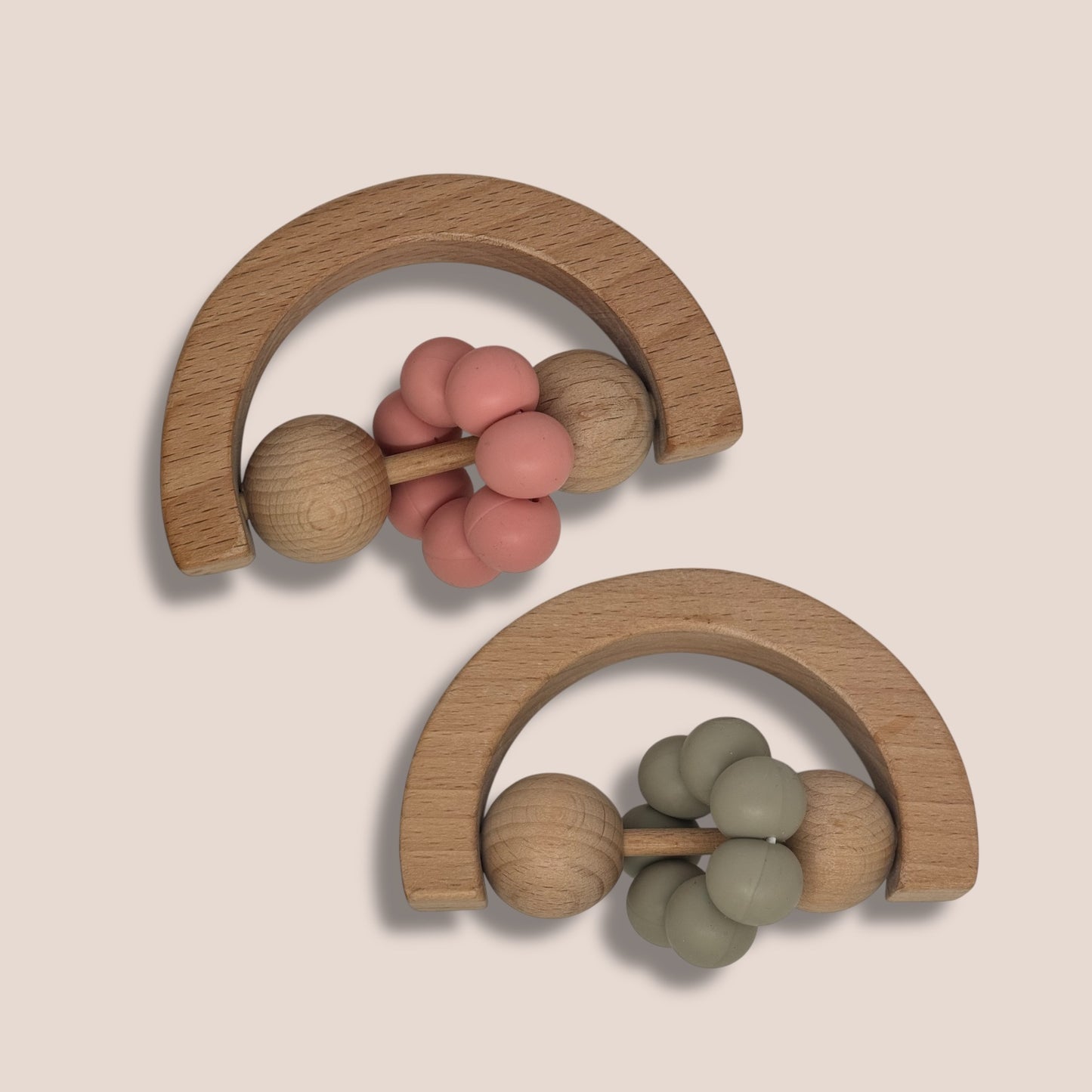 Wooden & Silicone Bead Rattle