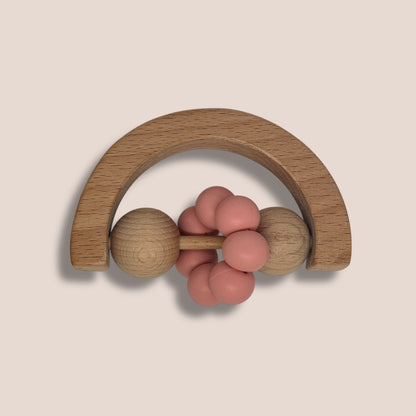 Wooden & Silicone Bead Rattle