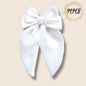 White Semi-sheer Luxe Bow