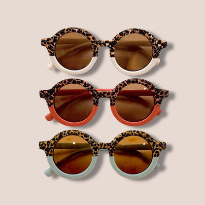 Kids Round Cheetah Sunglasses