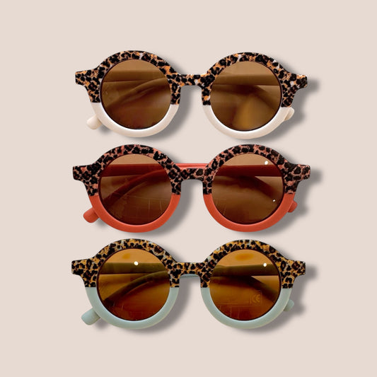 Kids Round Cheetah Sunglasses