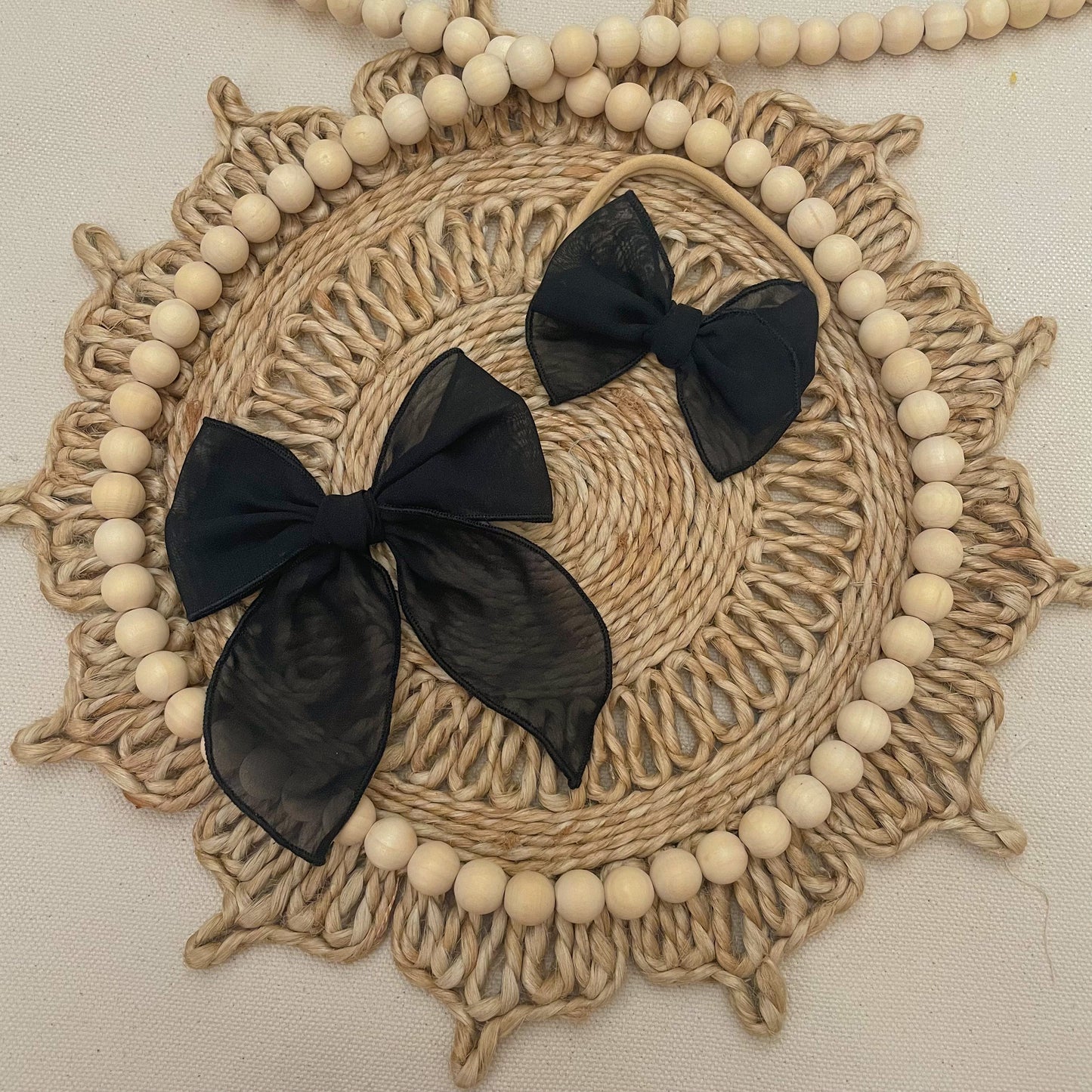 Sheer Black Fairytale Bow