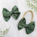 Forest Green Satin Bow