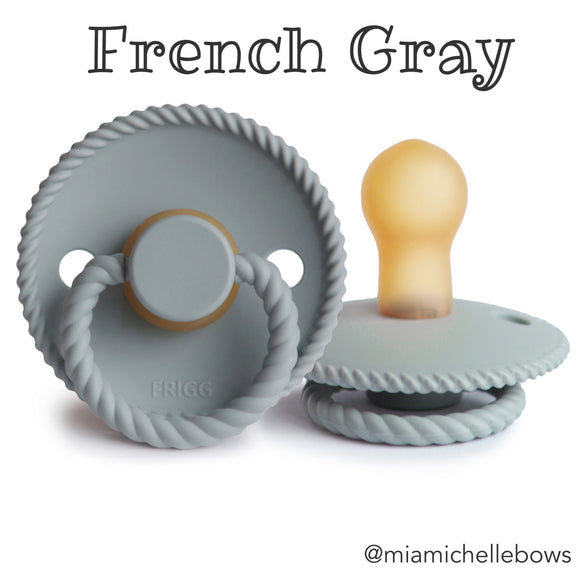FRIGG Rope Pacifier in French Gray