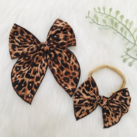 Fairytale Bow in Brown Leopard
