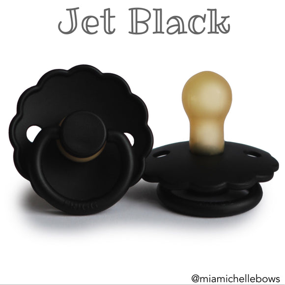 FRIGG Pacifier in Jet Black Daisy