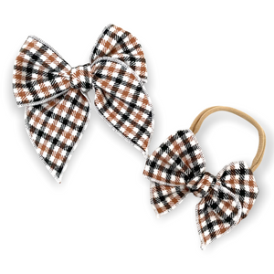 Fairytale Bow in Rustic Plaid