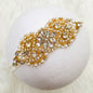 Gold Medium Pearl & Crystal Jeweled Headband