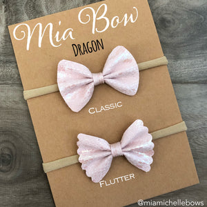 Plush Dragon Vegan Leather Bow